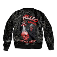 Hello Darkness My Old Friend Skull Bomber Jacket - Wonder Print Shop