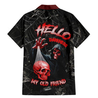 Hello Darkness My Old Friend Skull Family Matching Mermaid Dress and Hawaiian Shirt - Wonder Print Shop