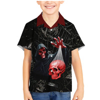Hello Darkness My Old Friend Skull Family Matching Mermaid Dress and Hawaiian Shirt - Wonder Print Shop