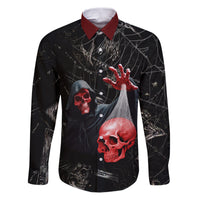 Hello Darkness My Old Friend Skull Family Matching Puletasi Dress and Hawaiian Shirt - Wonder Print Shop