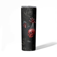 Hello Darkness My Old Friend Skull Skinny Tumbler - Wonder Print Shop