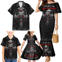 I'm Not The Hero You Wanted I'm The Monster You Needed Family Matching Mermaid Dress and Hawaiian Shirt - Wonder Print Shop