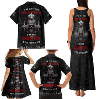 I'm Not The Hero You Wanted I'm The Monster You Needed Family Matching Tank Maxi Dress and Hawaiian Shirt - Wonder Print Shop