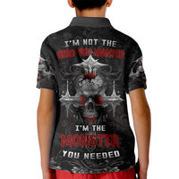 I'm Not The Hero You Wanted I'm The Monster You Needed Kid Polo Shirt - Wonder Print Shop