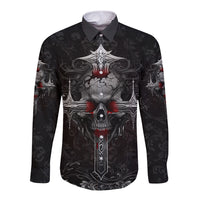 I'm Not The Hero You Wanted I'm The Monster You Needed Long Sleeve Button Shirt - Wonder Print Shop