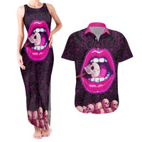 Skull Couples Matching Tank Maxi Dress and Hawaiian Shirt Don't Cry Say Fuck You And Smile - Wonder Print Shop