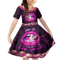 Skull Family Matching Mermaid Dress and Hawaiian Shirt Don't Cry Say Fuck You And Smile - Wonder Print Shop