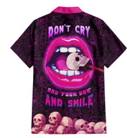 Skull Family Matching Mermaid Dress and Hawaiian Shirt Don't Cry Say Fuck You And Smile - Wonder Print Shop