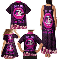 Skull Family Matching Tank Maxi Dress and Hawaiian Shirt Don't Cry Say Fuck You And Smile - Wonder Print Shop