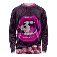 Skull Long Sleeve Shirt Don't Cry Say Fuck You And Smile - Wonder Print Shop