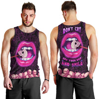 Skull Men Tank Top Don't Cry Say Fuck You And Smile - Wonder Print Shop
