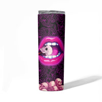 Skull Skinny Tumbler Don't Cry Say Fuck You And Smile - Wonder Print Shop