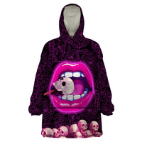 Skull Wearable Blanket Hoodie Don't Cry Say Fuck You And Smile - Wonder Print Shop