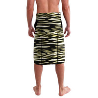 Uganda Christmas Lavalava with Santa in Canoe Christmas Tree Uganda Map Flag and Black Red Yellow Tribal Pattern Design - Wonder Print Shop