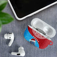 Aruba Christmas AirPods Case with Santa Fish Aruba Flag Ocean Icons and Red Blue Holiday Pattern Design - Wonder Print Shop