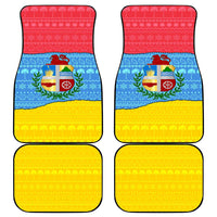 Aruba Christmas Car Mats with Fish Christmas Tree Aruba Flag and Red Blue Yellow Tropical Pattern Design - Wonder Print Shop
