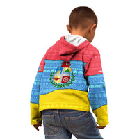 Aruba Christmas Kid Hoodie with Fish Christmas Tree Aruba Flag and Red Blue Yellow Tropical Pattern Design - Wonder Print Shop