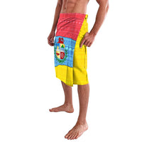 Aruba Christmas Lavalava with Fish Christmas Tree Aruba Flag and Red Blue Yellow Tropical Pattern Design - Wonder Print Shop