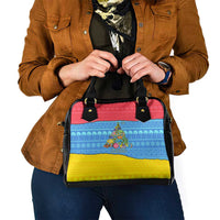 Aruba Christmas Shoulder Handbag with Fish Christmas Tree Aruba Flag and Red Blue Yellow Tropical Pattern Design - Wonder Print Shop