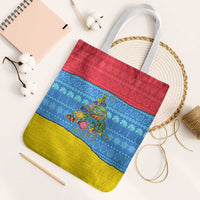 Aruba Christmas Tote Bag with Fish Christmas Tree Aruba Flag and Red Blue Yellow Tropical Pattern Design - Wonder Print Shop