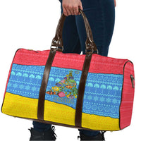 Aruba Christmas Travel Bag with Fish Christmas Tree Aruba Flag and Red Blue Yellow Tropical Pattern Design - Wonder Print Shop