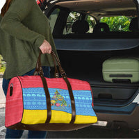 Aruba Christmas Travel Bag with Fish Christmas Tree Aruba Flag and Red Blue Yellow Tropical Pattern Design - Wonder Print Shop