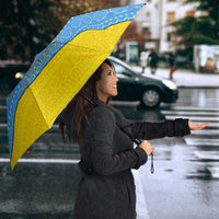 Aruba Christmas Umbrella with Fish Christmas Tree Aruba Flag and Red Blue Yellow Tropical Pattern Design - Wonder Print Shop