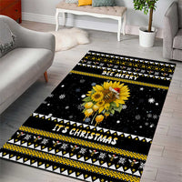 Bee Merry Its Time Christmas Area Rug Xmas Holiday Patterns - Wonder Print Shop