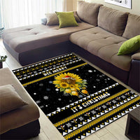 Bee Merry Its Time Christmas Area Rug Xmas Holiday Patterns - Wonder Print Shop