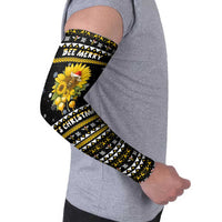Bee Merry Its Time Christmas Arm Sleeves Xmas Holiday Patterns - Wonder Print Shop