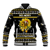 Bee Merry Its Time Christmas Baseball Jacket Xmas Holiday Patterns - Wonder Print Shop