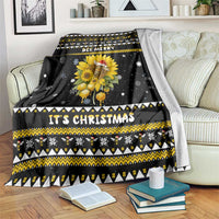 Bee Merry Its Time Christmas Blanket Xmas Holiday Patterns - Wonder Print Shop
