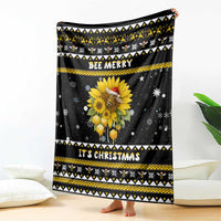 Bee Merry Its Time Christmas Blanket Xmas Holiday Patterns - Wonder Print Shop