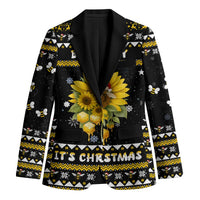 Bee Merry Its Time Christmas Blazer Xmas Holiday Patterns - Wonder Print Shop