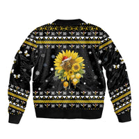 Bee Merry Its Time Christmas Bomber Jacket Xmas Holiday Patterns - Wonder Print Shop