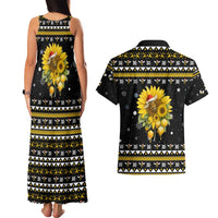 Bee Merry Its Time Christmas Couples Matching Tank Maxi Dress and Hawaiian Shirt Xmas Holiday Patterns - Wonder Print Shop