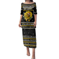 Bee Merry Its Time Christmas Family Matching Puletasi and Hawaiian Shirt Xmas Holiday Patterns - Wonder Print Shop