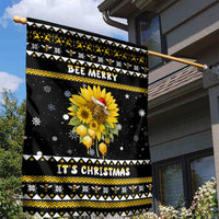 Bee Merry Its Time Christmas Garden Flag Xmas Holiday Patterns - Wonder Print Shop