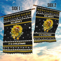 Bee Merry Its Time Christmas Garden Flag Xmas Holiday Patterns - Wonder Print Shop