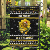 Bee Merry Its Time Christmas Garden Flag Xmas Holiday Patterns - Wonder Print Shop