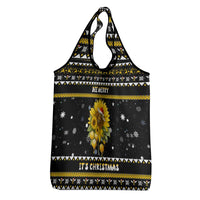 Bee Merry Its Time Christmas Grocery Bag Xmas Holiday Patterns - Wonder Print Shop