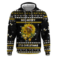 Bee Merry Its Time Christmas Hoodie Xmas Holiday Patterns - Wonder Print Shop