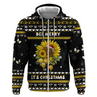 Bee Merry Its Time Christmas Hoodie Xmas Holiday Patterns - Wonder Print Shop