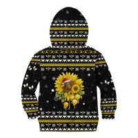 Bee Merry Its Time Christmas Kid Hoodie Xmas Holiday Patterns - Wonder Print Shop