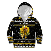 Bee Merry Its Time Christmas Kid Hoodie Xmas Holiday Patterns - Wonder Print Shop