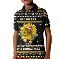 Bee Merry Its Time Christmas Kid Polo Shirt Xmas Holiday Patterns - Wonder Print Shop