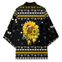 Bee Merry Its Time Christmas Kimono Xmas Holiday Patterns - Wonder Print Shop