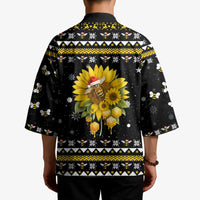 Bee Merry Its Time Christmas Kimono Xmas Holiday Patterns - Wonder Print Shop