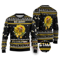 Bee Merry Its Time Christmas Ugly Christmas Sweater Xmas Holiday Patterns - Wonder Print Shop