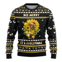 Bee Merry Its Time Christmas Ugly Christmas Sweater Xmas Holiday Patterns - Wonder Print Shop